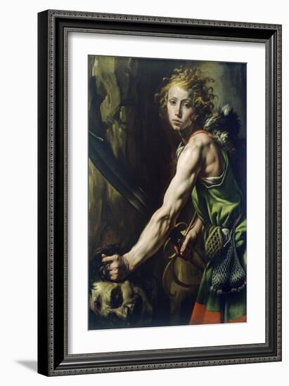 David with Goliath's Head, 1623-1625-Tanzio da Varallo-Framed Giclee Print