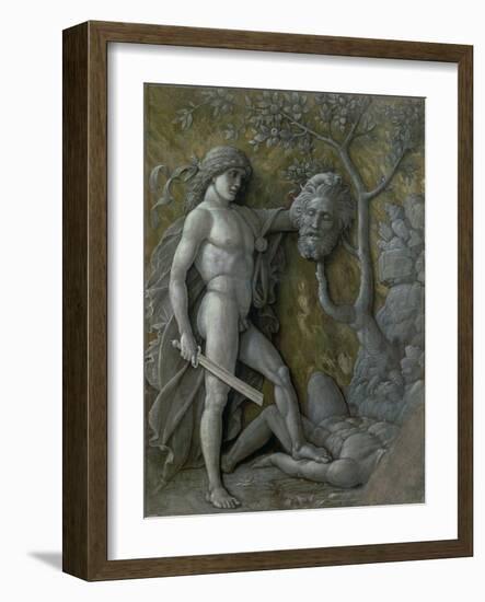 David with the Head of Goliath, circa 1490-95-Andrea Mantegna-Framed Giclee Print