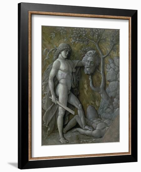 David with the Head of Goliath, circa 1490-95-Andrea Mantegna-Framed Giclee Print