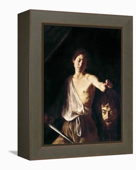 David with the Head of Goliath-Caravaggio-Framed Premier Image Canvas