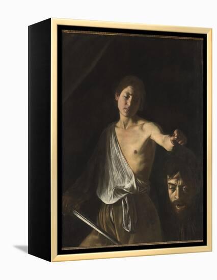 David with the Head of Goliath-Caravaggio-Framed Premier Image Canvas