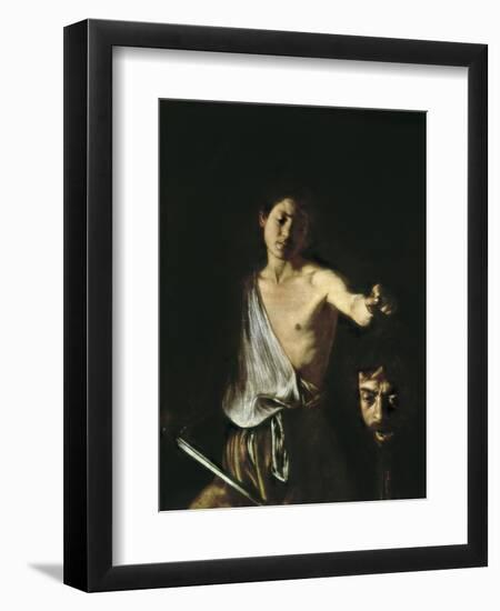 David with the Head of Goliath-Caravaggio-Framed Art Print