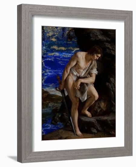 David with the Head of Goliath-Orazio Gentileschi-Framed Giclee Print