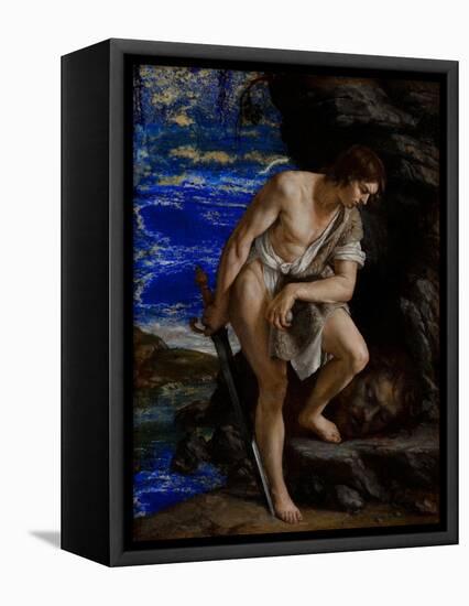 David with the Head of Goliath-Orazio Gentileschi-Framed Premier Image Canvas