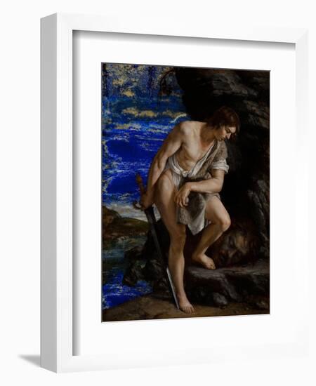 David with the Head of Goliath-Orazio Gentileschi-Framed Giclee Print