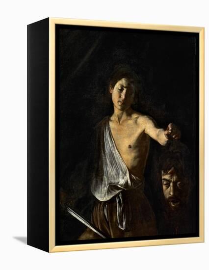 David with the Head of Goliath-Caravaggio-Framed Premier Image Canvas