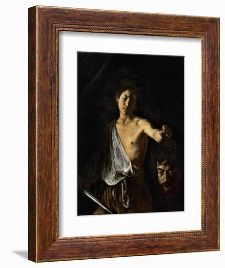 David with the Head of Goliath-Caravaggio-Framed Giclee Print