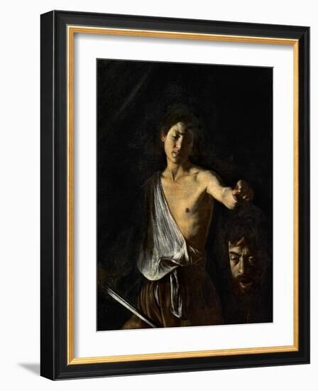 David with the Head of Goliath-Caravaggio-Framed Giclee Print