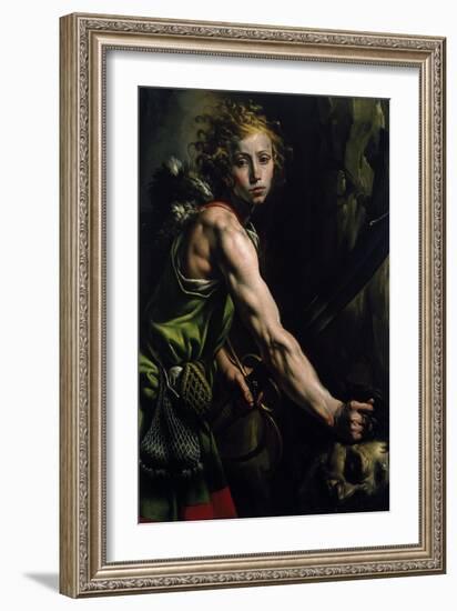 David with the Head of Goliath-Tanzio da Varallo-Framed Giclee Print