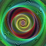Multicolored Spiral Fractal Design Background-David Zydd-Framed Photographic Print