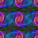 Multicolored Spiral Fractal Design Background-David Zydd-Photographic Print
