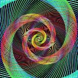 Multicolored Spiral Fractal Design Background-David Zydd-Framed Photographic Print