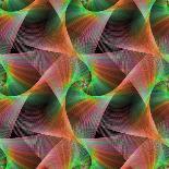Computer Generated Spiral Fractal Pattern Background-David Zydd-Framed Photographic Print