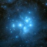 Pleiades Star Cluster-Davide De Martin-Framed Premier Image Canvas