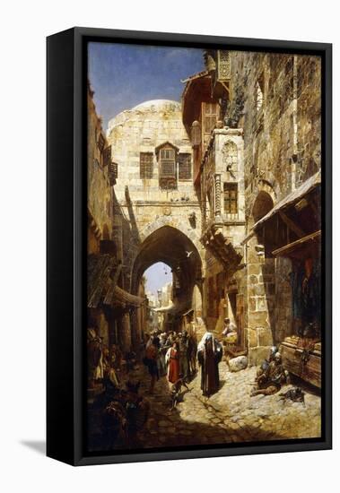 Davidstrasse, Jerusalem, 1887-Gustave Bauernfeind-Framed Premier Image Canvas