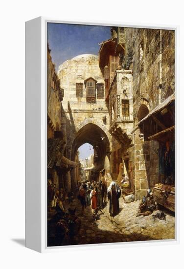 Davidstrasse, Jerusalem, 1887-Gustave Bauernfeind-Framed Premier Image Canvas