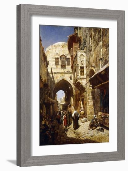 Davidstrasse, Jerusalem, 1887-Gustave Bauernfeind-Framed Giclee Print