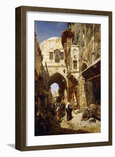 Davidstrasse, Jerusalem, 1887-Gustave Bauernfeind-Framed Giclee Print