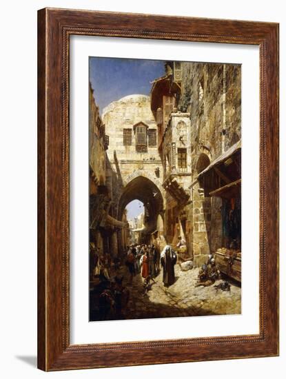 Davidstrasse, Jerusalem, 1887-Gustave Bauernfeind-Framed Giclee Print