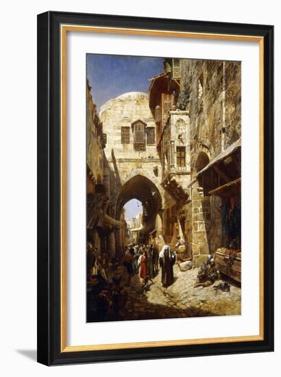 Davidstrasse, Jerusalem, 1887-Gustave Bauernfeind-Framed Giclee Print