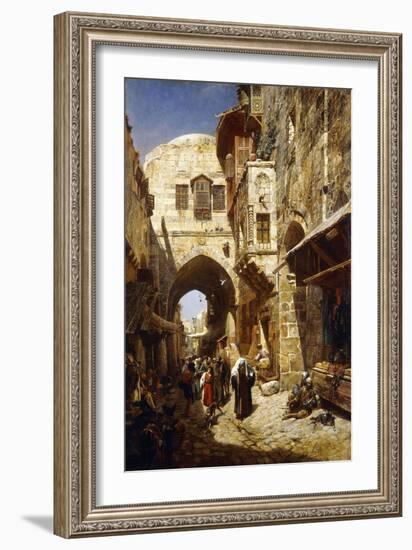 Davidstrasse, Jerusalem-Gustave Bauernfeind-Framed Giclee Print
