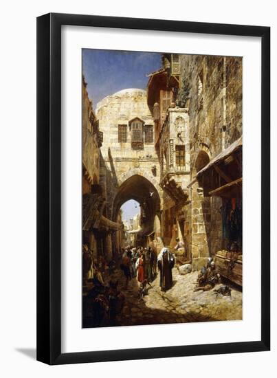 Davidstrasse, Jerusalem-Gustave Bauernfeind-Framed Giclee Print