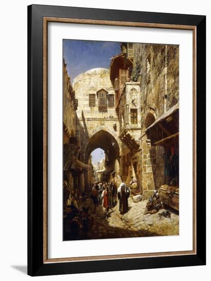 Davidstrasse, Jerusalem-Gustave Bauernfeind-Framed Giclee Print