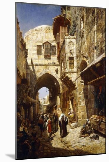 Davidstrasse, Jerusalem-Gustave Bauernfeind-Mounted Giclee Print