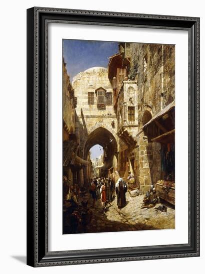 Davidstrasse, Jerusalem-Gustave Bauernfeind-Framed Giclee Print