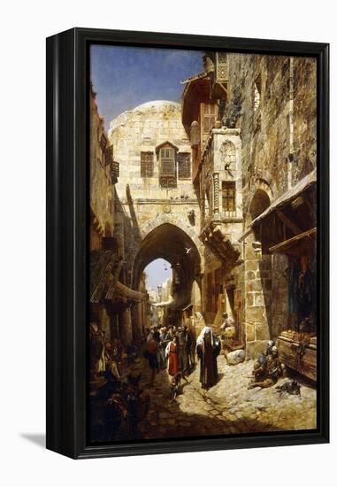 Davidstrasse, Jerusalem-Gustave Bauernfeind-Framed Premier Image Canvas