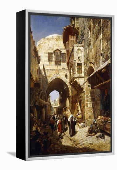 Davidstrasse, Jerusalem-Gustave Bauernfeind-Framed Premier Image Canvas