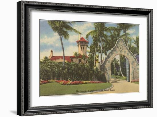 Davies Estate, Palm Beach, Florida-null-Framed Art Print