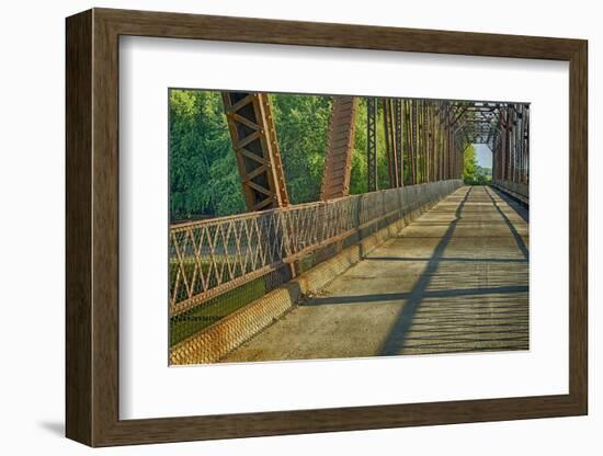 Davis Ferry Bridge over the Wabash River, Tippecanoe Township, Indiana-Rona Schwarz-Framed Photographic Print