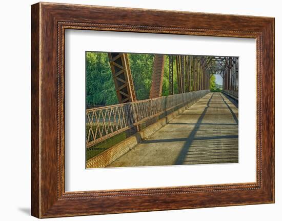 Davis Ferry Bridge over the Wabash River, Tippecanoe Township, Indiana-Rona Schwarz-Framed Photographic Print