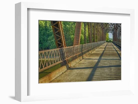 Davis Ferry Bridge over the Wabash River, Tippecanoe Township, Indiana-Rona Schwarz-Framed Photographic Print