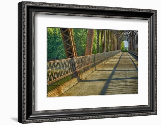 Davis Ferry Bridge over the Wabash River, Tippecanoe Township, Indiana-Rona Schwarz-Framed Photographic Print