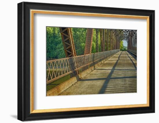 Davis Ferry Bridge over the Wabash River, Tippecanoe Township, Indiana-Rona Schwarz-Framed Photographic Print