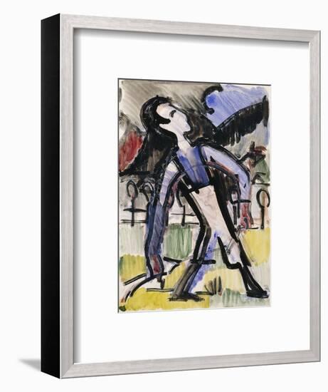 Davos Figur-Ernst Ludwig Kirchner-Framed Premium Giclee Print