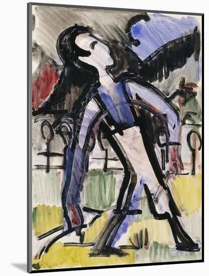 Davos Figur-Ernst Ludwig Kirchner-Mounted Premium Giclee Print