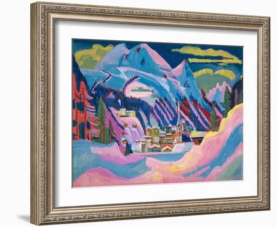 Davos in Winter, 1923-Ernst Ludwig Kirchner-Framed Giclee Print