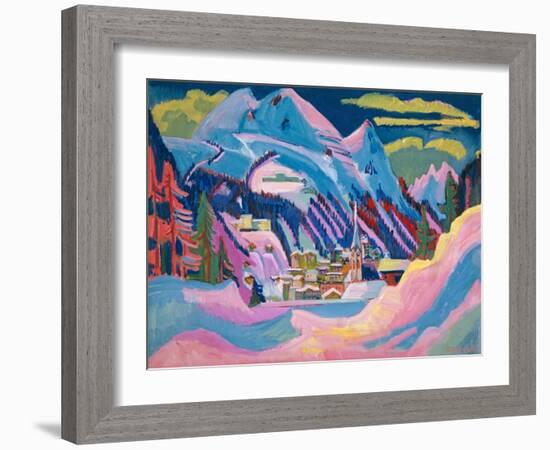 Davos in Winter, 1923-Ernst Ludwig Kirchner-Framed Giclee Print