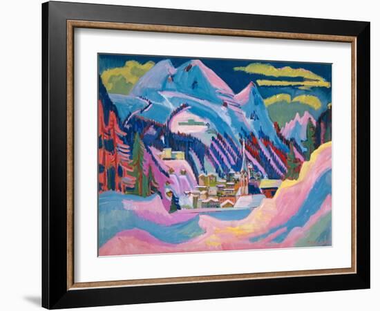 Davos in Winter, 1923-Ernst Ludwig Kirchner-Framed Giclee Print