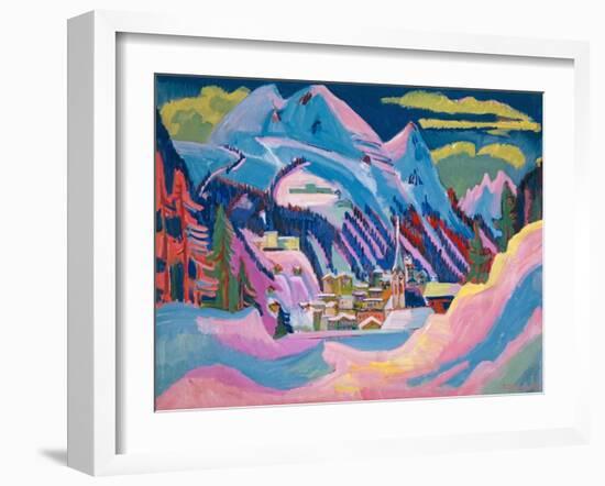 Davos in Winter, 1923-Ernst Ludwig Kirchner-Framed Giclee Print