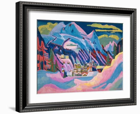 Davos in Winter, 1923-Ernst Ludwig Kirchner-Framed Giclee Print