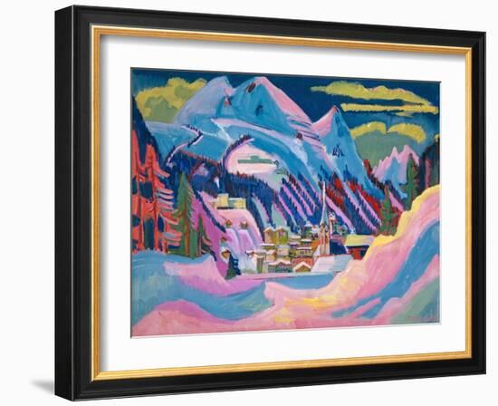 Davos in Winter, 1923-Ernst Ludwig Kirchner-Framed Giclee Print