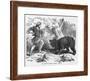 'Davy Crockett Bear Fight' Giclee Print | Art.com