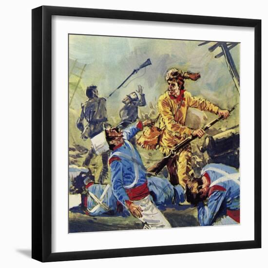 Davy Crockett Eventually Fell to the Ceaseless Mexican Attacks-Luis Arcas Brauner-Framed Giclee Print