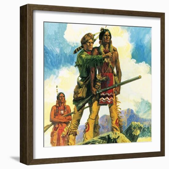 Davy Crockett-English School-Framed Giclee Print