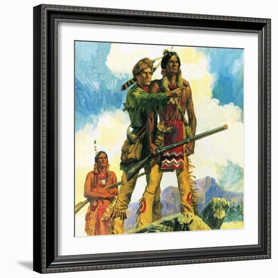 Davy Crockett-English School-Framed Giclee Print