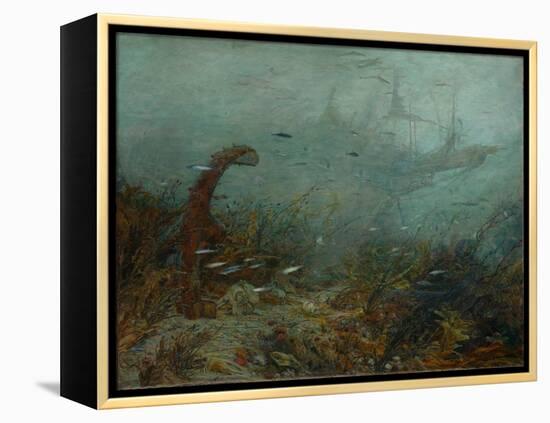 Davy Jones's Locker, C.1870-1920 (Oil on Canvas)-William Lionel Wyllie-Framed Premier Image Canvas